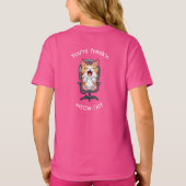面白い猫が大変なことに Tシャツ (裏面)