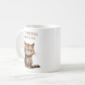 面白い猫が私の癇に障るのをやめて コーヒーマグカップ (正面左)