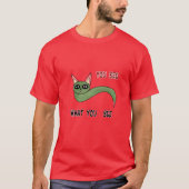 面白い猫と蛇 Tシャツ (正面)
