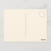 面白い猫と誕生日ケーキ ポストカード (裏面)