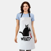 面白い猫なんだ_ 黒猫 エプロン (着用した状態)
