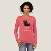 面白い猫のふわふわ回りを見て猫好きのためのグッズ トライブレンドTシャツ (正面全体)