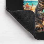 面白い猫のアイスキャンディーのサングラス 夏の動物の面白画像 マウスパッド (コーナー)