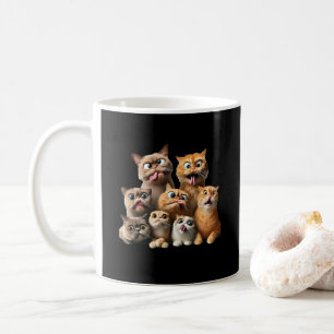 面白い猫のアートプリント コーヒーマグカップ