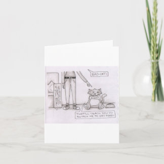 面白い猫のカード カード