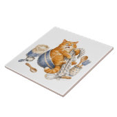 面白い猫のキッチンタイル タイル (側面)