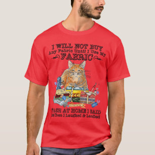 面白い猫のキルティング縫製の言葉 下水道 キルター fa tシャツ