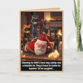 面白い猫のクリスマスカード カード