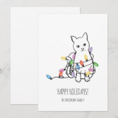 面白い猫のクリスマスカード シーズンカード (正面/裏面)