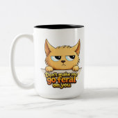 面白い猫のコーヒーマグ ツートーンマグカップ (左)