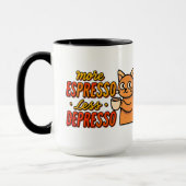 面白い猫のコーヒーマグ マグカップ (左)