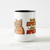 面白い猫のコーヒーマグ マグカップ (中央)