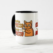 面白い猫のコーヒーマグ マグカップ (正面左)