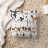 面白い猫のセット クッション (ブランケット)