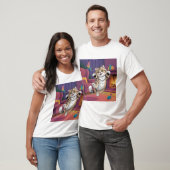 面白い猫のデザイン メンズTシャツ | かわいい + ユーモラス Tシャツ (ユニセックス)