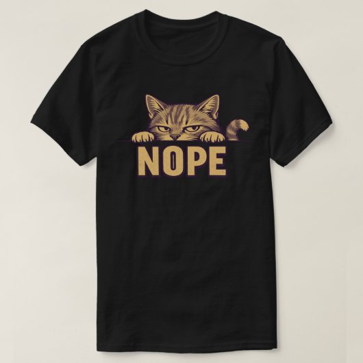 面白い猫のデザイン Tシャツ (デザイン正面)