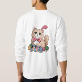 面白い猫のデザインTシャツ | かわいい猫好きへのギフト スウェットシャツ