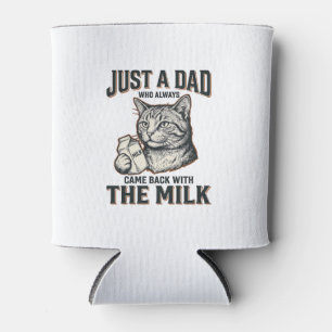 面白い猫のパパは牛乳を持って戻ってきたヴィンテージTシャツ 缶クーラー