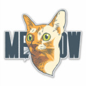 面白い猫のペット シール (正面)