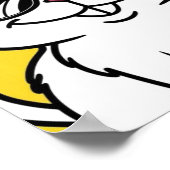 面白い猫のポスター、サングラスをかけた漫画の猫 ポスター (角)