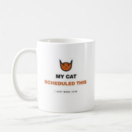 面白い猫のマグカップ ねこがスケジュール コーヒーマグカップ