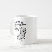 面白い猫のマグカップ コーヒーマグカップ (正面左)