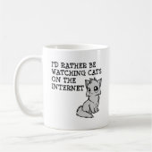 面白い猫のマグカップ コーヒーマグカップ (左)