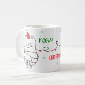 面白い猫のマグカップ コーヒーマグカップ (正面左)
