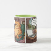 面白い猫のマグカップ マグカップ (中央)
