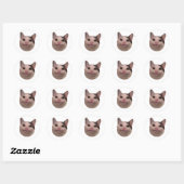面白い猫のミーム ラウンドシール (シート)