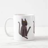 面白い猫のユーモア コーヒーマグカップ (左)
