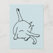 面白い猫のユーモア ポストカード (正面)