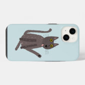 面白い猫のユーモア iPhoneケース (裏面横)