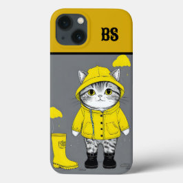 面白い猫のレインコート – 猫のユーモア iPhone 13ケース