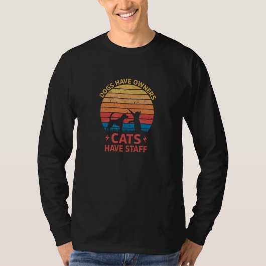 面白い猫の上司 Tシャツ (正面)