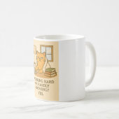 面白い猫の仕事用マグカップ コーヒーマグカップ (正面右)