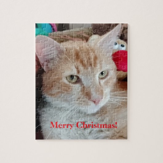 面白い猫の写真のクリスマスパズル ジグソーパズル (縦)