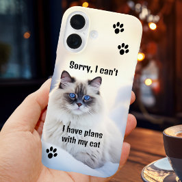 面白い猫の写真のスマホケース iPhone 16ケース