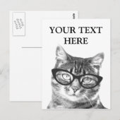 面白い猫の写真のポストカード ポストカード (正面/裏面)
