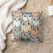 面白い猫の動物 クッション (ブランケット)