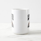 面白い猫の反社会的なキティの内向的な本の愛好家 コーヒーマグカップ (中央)