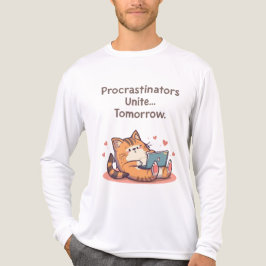 面白い猫の名言 – 怠け者の大学 トライブレンドTシャツ
