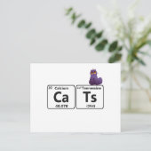 面白い猫の周期表元素おかしい科学T ポストカード (スタンド正面)