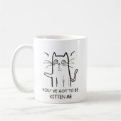 面白い猫の引用コーヒーマグ コーヒーマグカップ (左)
