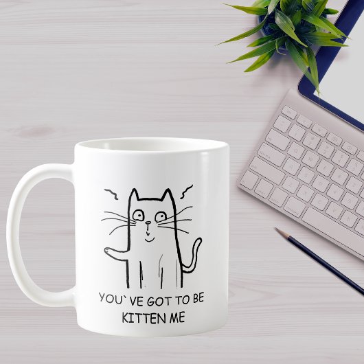 面白い猫の引用コーヒーマグ コーヒーマグカップ