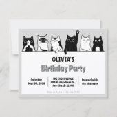 面白い猫の招待状 招待状 (正面)