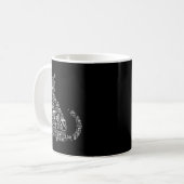 面白い猫の数学好きのギークデザイン コーヒーマグカップ (正面左)
