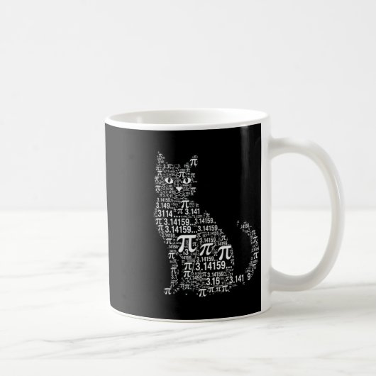 面白い猫の数学好きのギークデザイン コーヒーマグカップ (右)