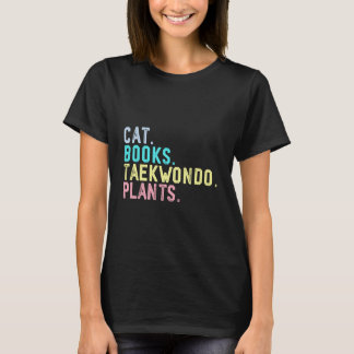 面白い猫の本 テコンドー 武道 植物 Tシャツ