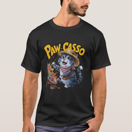 面白い猫の絵のひ爪キャッソ父の日 母の日 キッズ Tシャツ (正面)